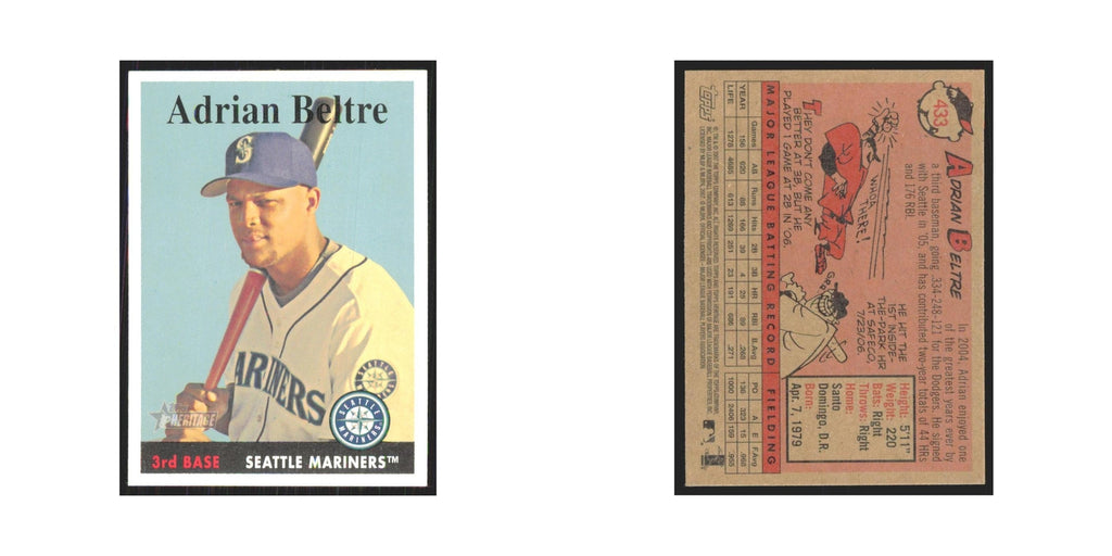 Adrian Beltre 2007 Topps Heritage #433 Seattle Mariners Baseball Card NM