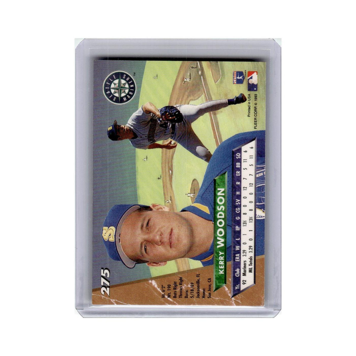 Kerry Woodson Rookie 1993 Fleer Ultra #275 Seattle Mariners Baseball Card NM