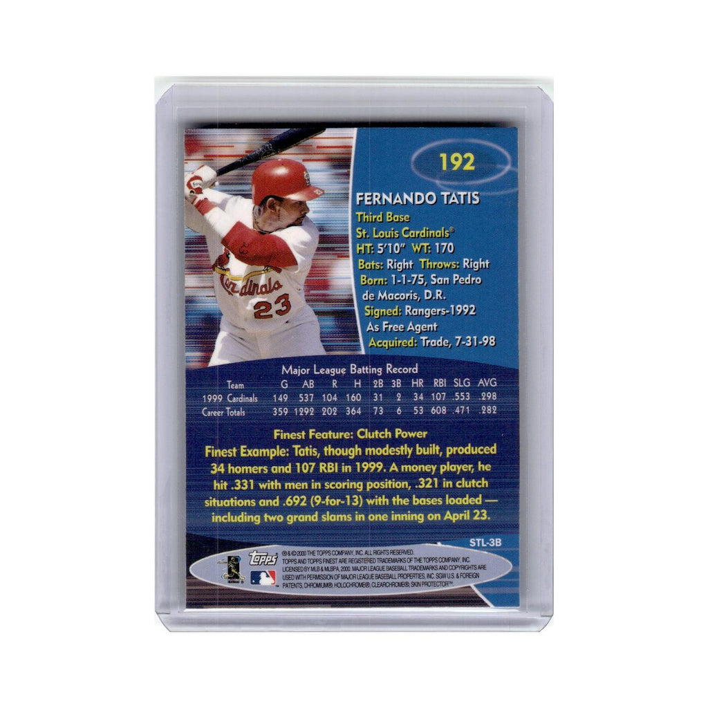 Fernando Tatis 2000 Topps Finest #192 St. Louis Cardinals Baseball Card NM