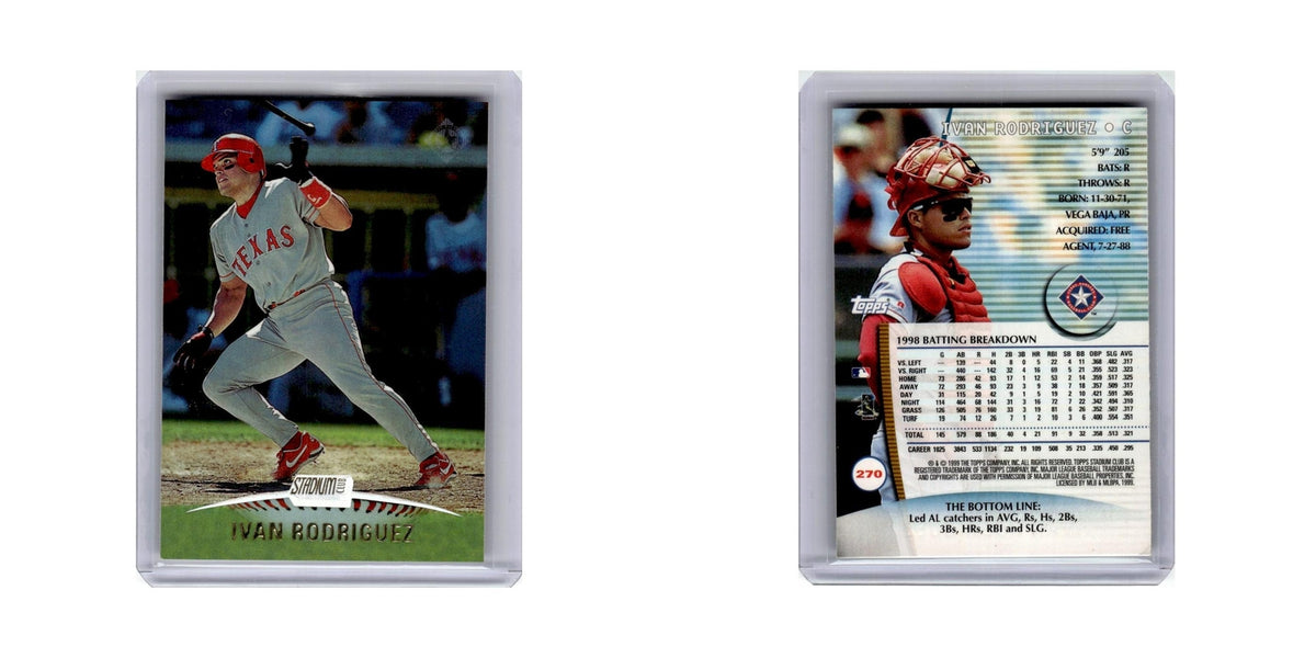 Ivan Rodriguez 1999 Stadium Club #270 Texas Rangers Baseball Card NM