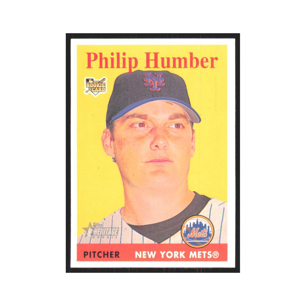 Philip Humber Rookie 2007 Topps Heritage #449 New York Mets Baseball Card NM