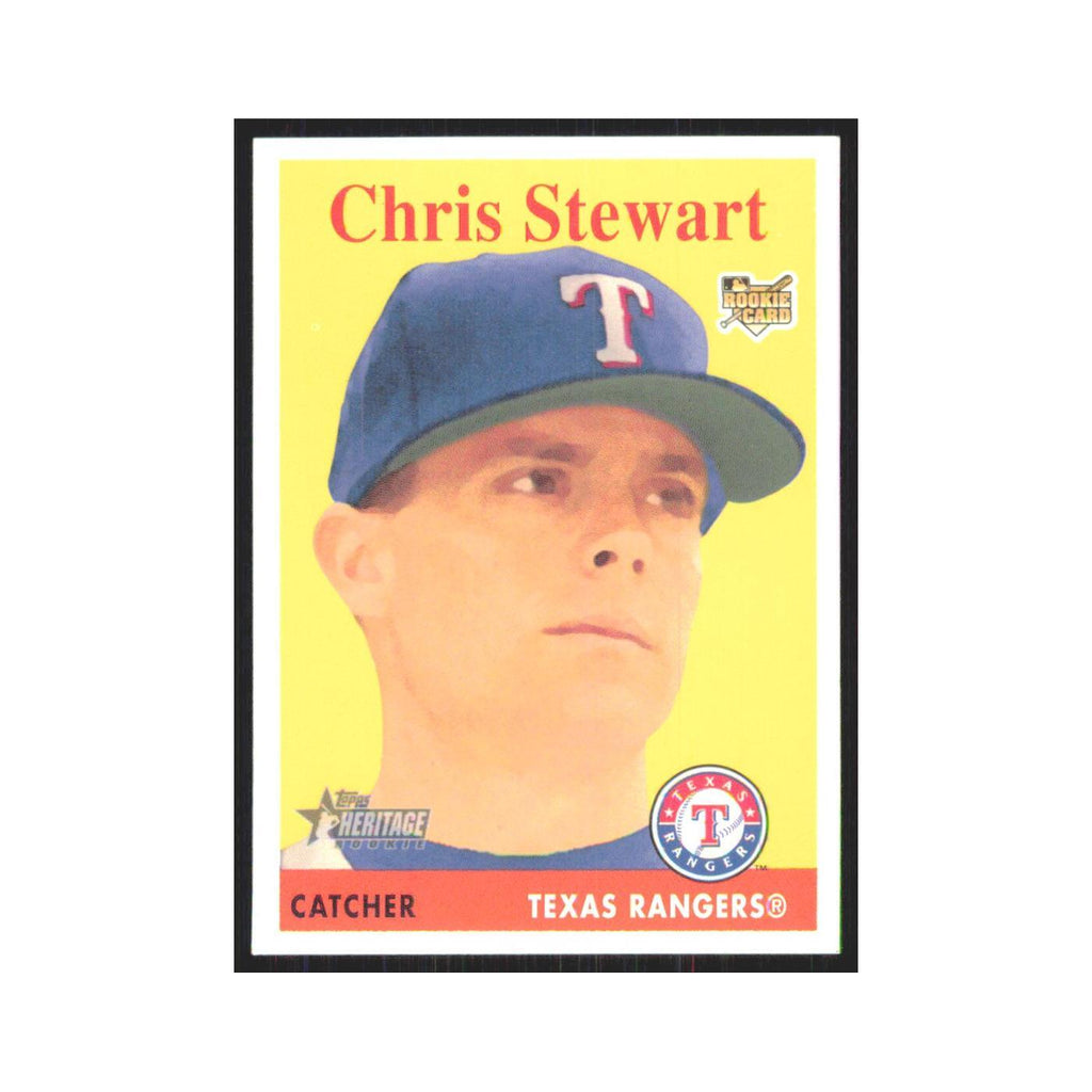 Chris Stewart Rookie 2007 Topps Heritage #281 Texas Rangers Baseball Card NM