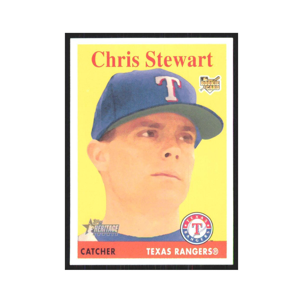 Chris Stewart Rookie 2007 Topps Heritage #281 Texas Rangers Baseball Card NM