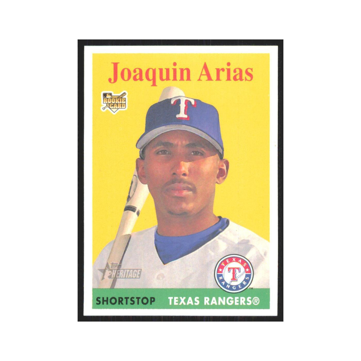 Joaquin Arias Rookie 2007 Topps Heritage #462 Texas Rangers Baseball Card NM