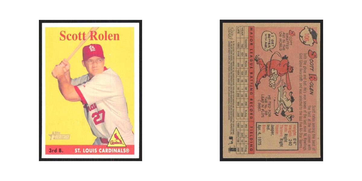 Scott Rolen 2007 Topps Heritage #106 St. Louis Cardinals Baseball Card NM