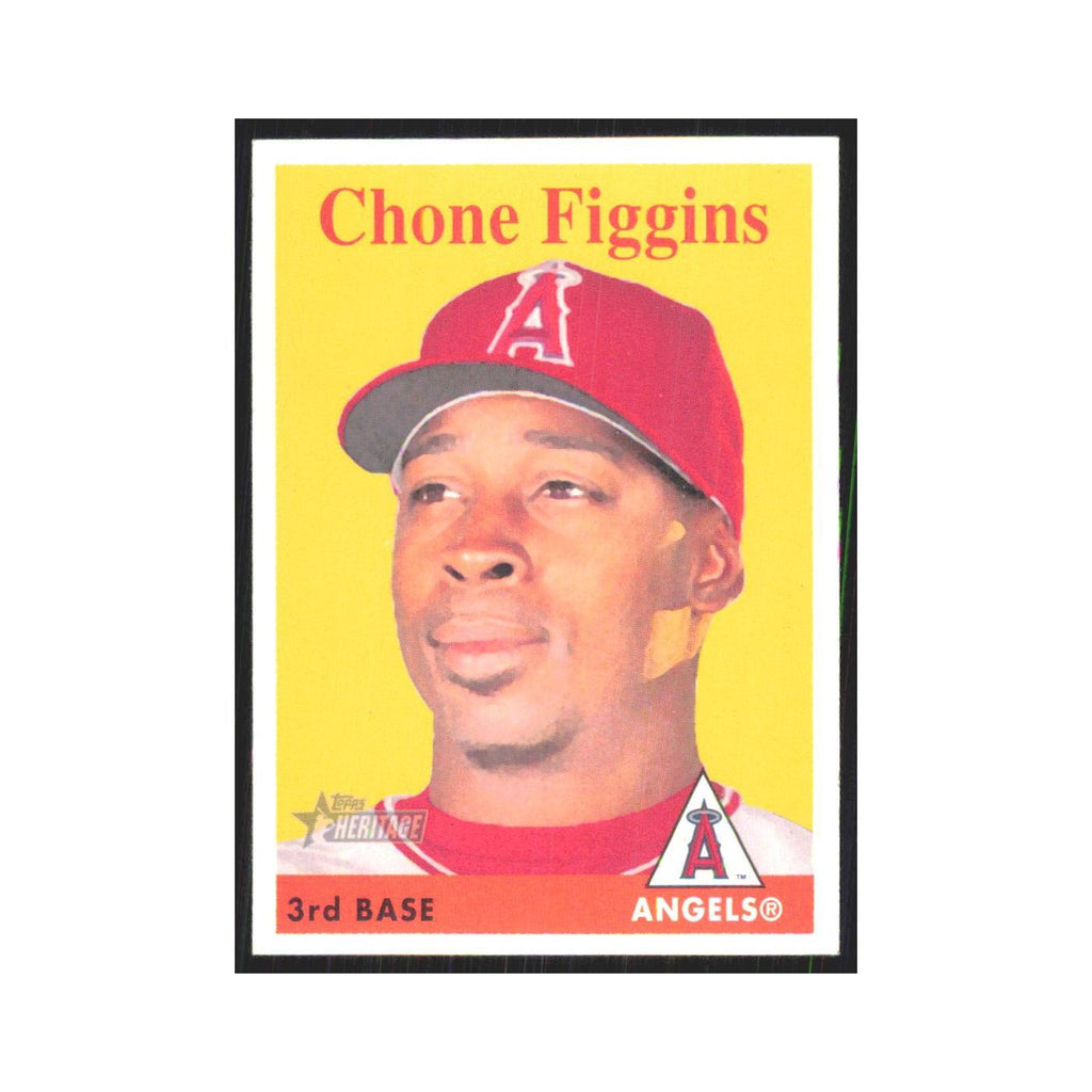 Chone Figgins 2007 Topps Heritage #425 Los Angeles Angels Baseball Card NM
