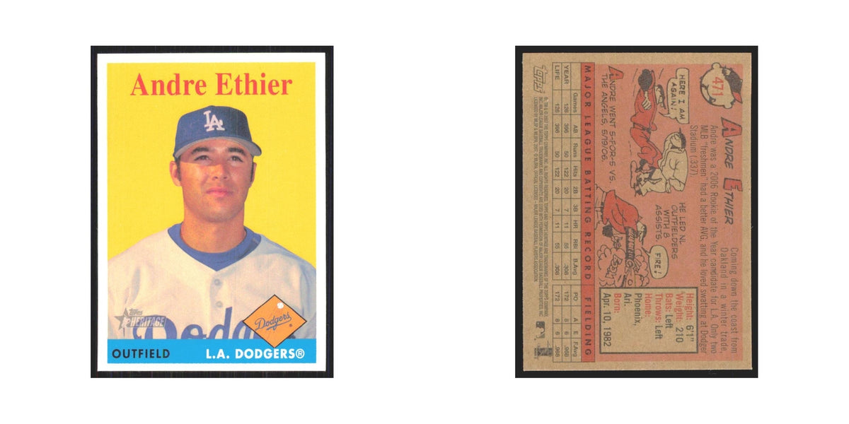 Andre Ethier 2007 Topps Heritage #471 Los Angeles Dodgers Baseball Card NM