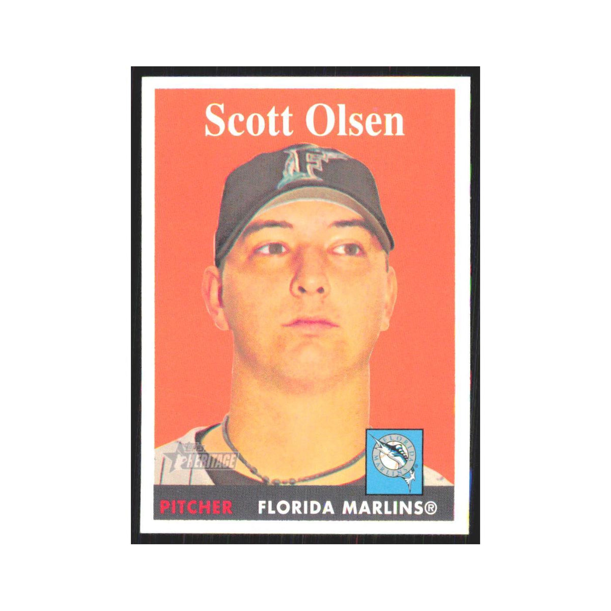 Scott Olsen 2007 Topps Heritage #385 Florida Marlins Baseball Card NM