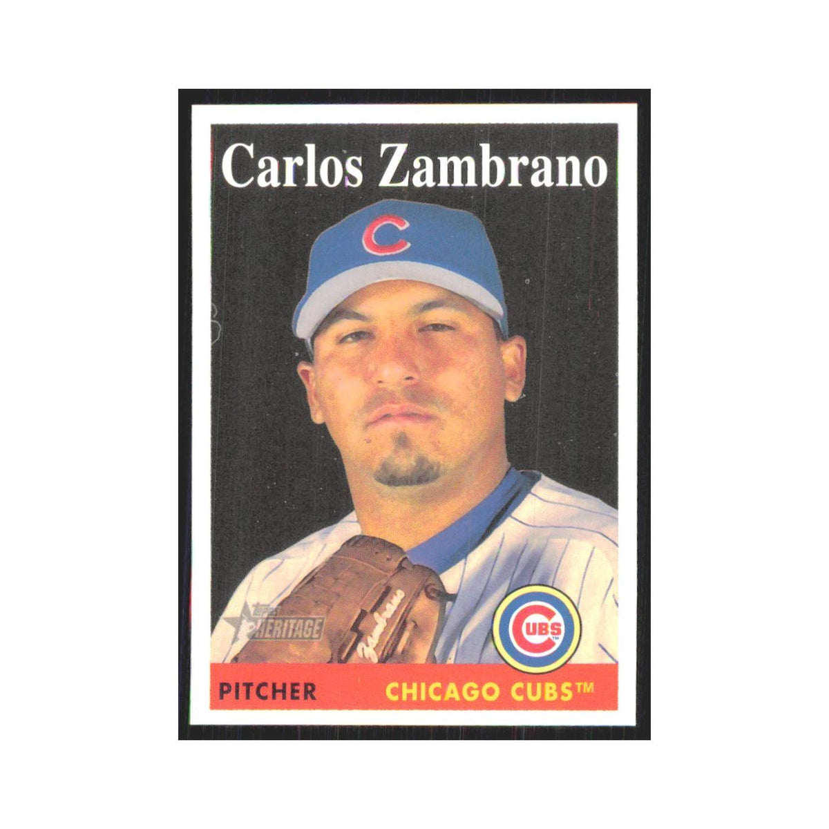 Carlos Zambrano 2007 Topps Heritage #372 Chicago Cubs Baseball Card NM