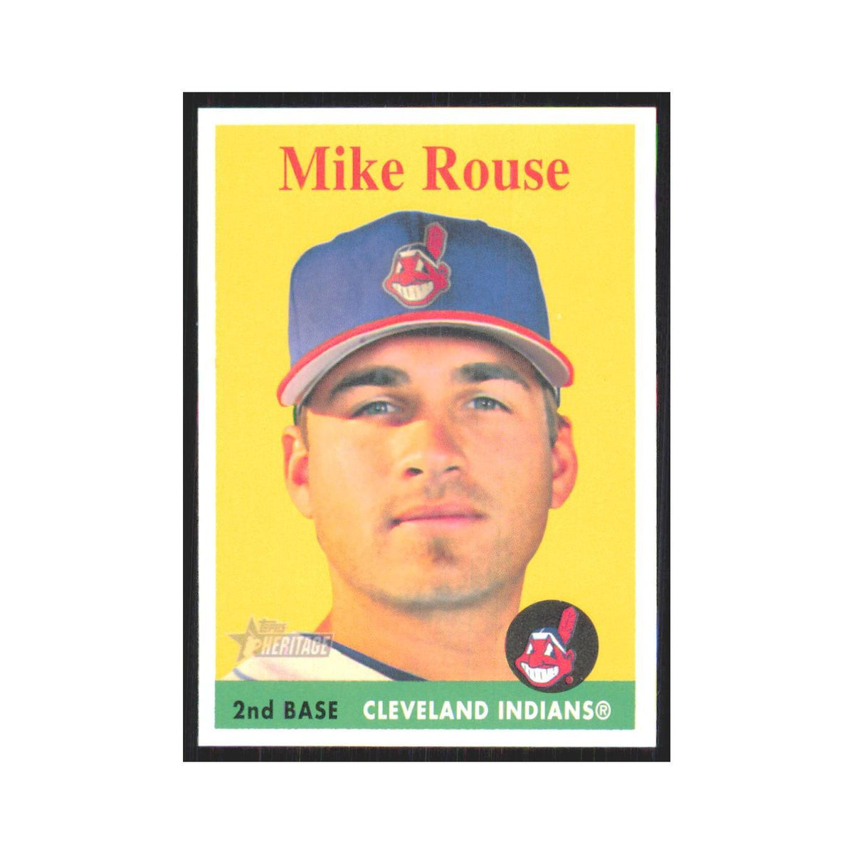 Mike Rouse 2007 Topps Heritage #388 Cleveland Indians Baseball Card NM
