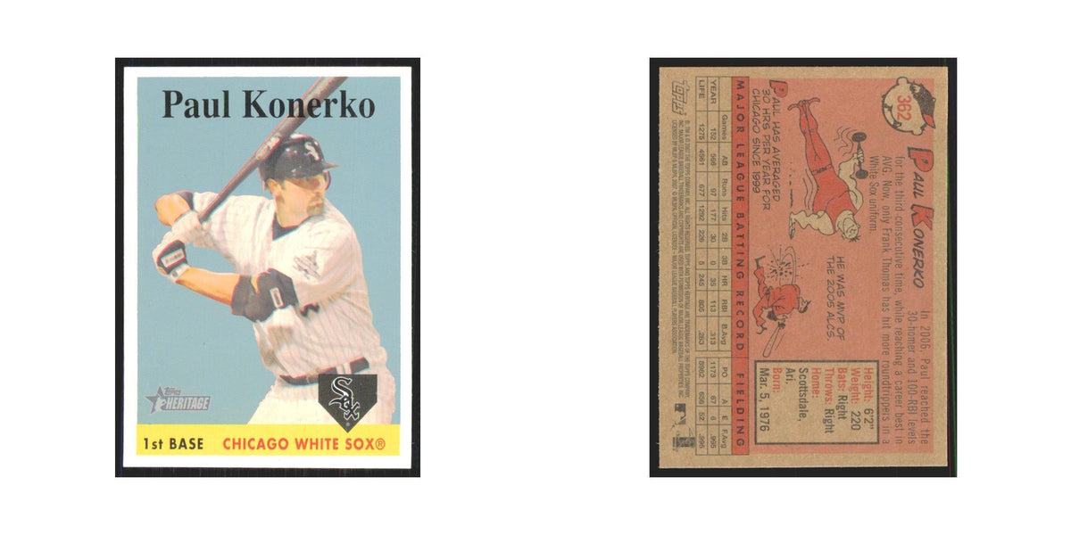 Paul Konerko 2007 Topps Heritage #362 Chicago White Sox Baseball Card NM