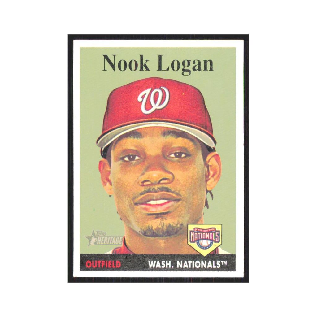 Nook Logan 2007 Topps Heritage #442 Washington Nationals Baseball Card NM