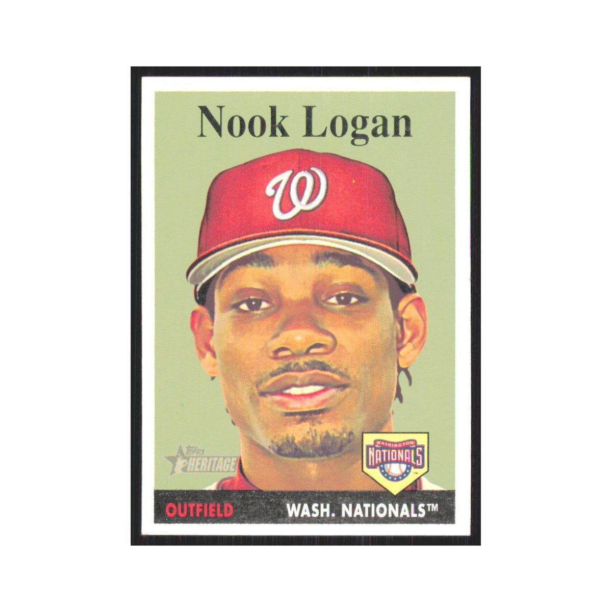 Nook Logan 2007 Topps Heritage #442 Washington Nationals Baseball Card NM