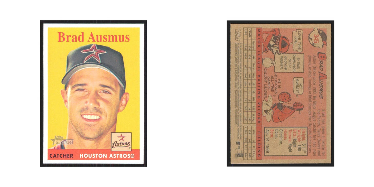 Brad Ausmus 2007 Topps Heritage #345 Houston Astros Baseball Card NM