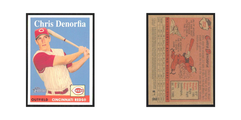 Chris Denorfia 2007 Topps Heritage #202 Cincinnati Reds Baseball Card NM