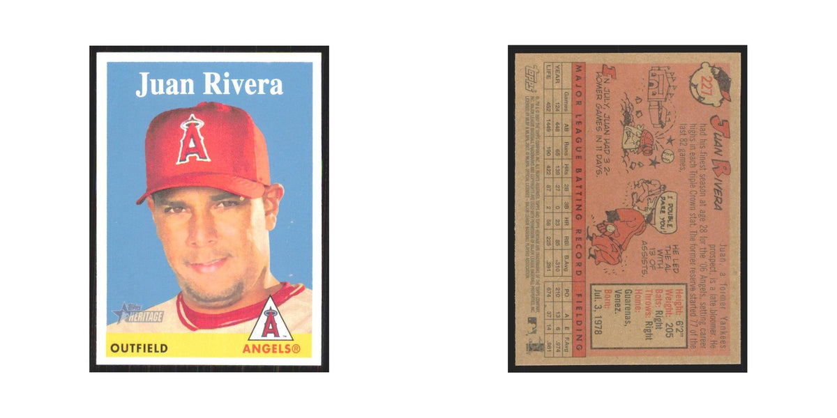 Juan Rivera 2007 Topps Heritage #227 Los Angeles Angels Baseball Card NM