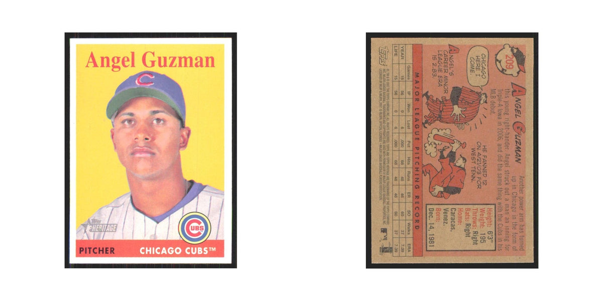 Angel Guzman 2007 Topps Heritage #209 Chicago Cubs Baseball Card NM