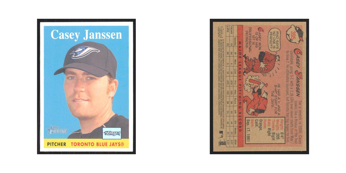 Casey Janssen 2007 Topps Heritage #395 Toronto Blue Jays Baseball Card NM