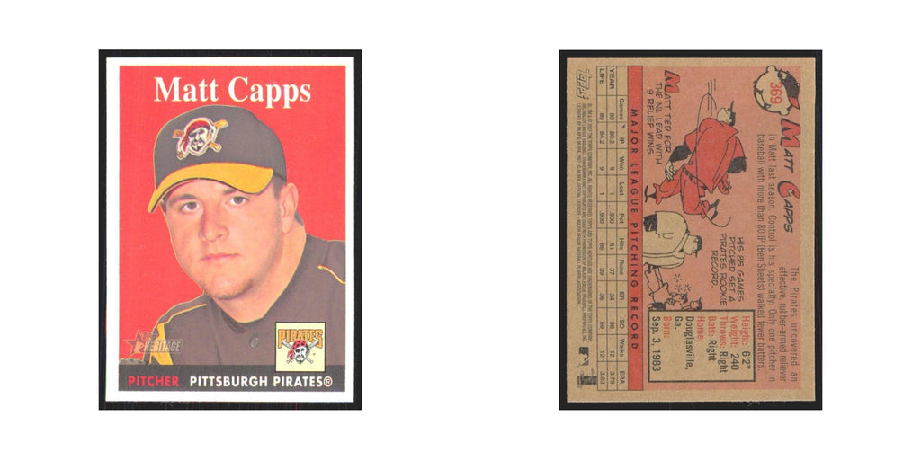 Matt Capps 2007 Topps Heritage #369 Pittsburgh Pirates Baseball Card NM