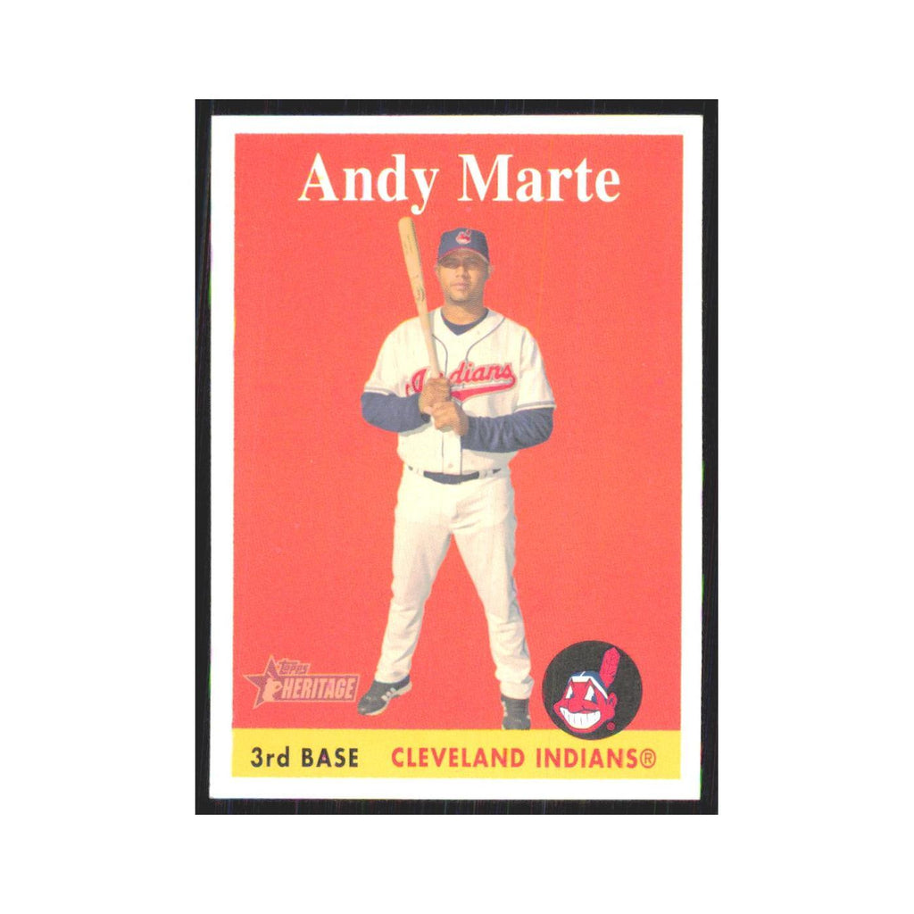 Andy Marte 2007 Topps Heritage #413 Cleveland Indians Baseball Card NM