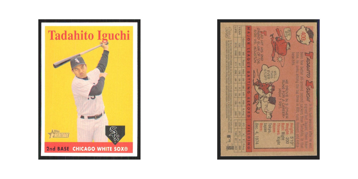 Tadahito Iguchi 2007 Topps Heritage #400 Chicago White Sox Baseball Card NM