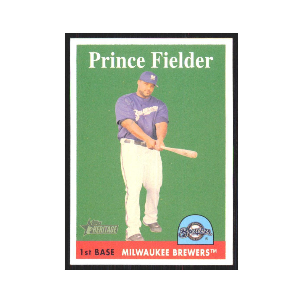 Prince Fielder 2007 Topps Heritage #454 Milwaukee Brewers Baseball Card NM