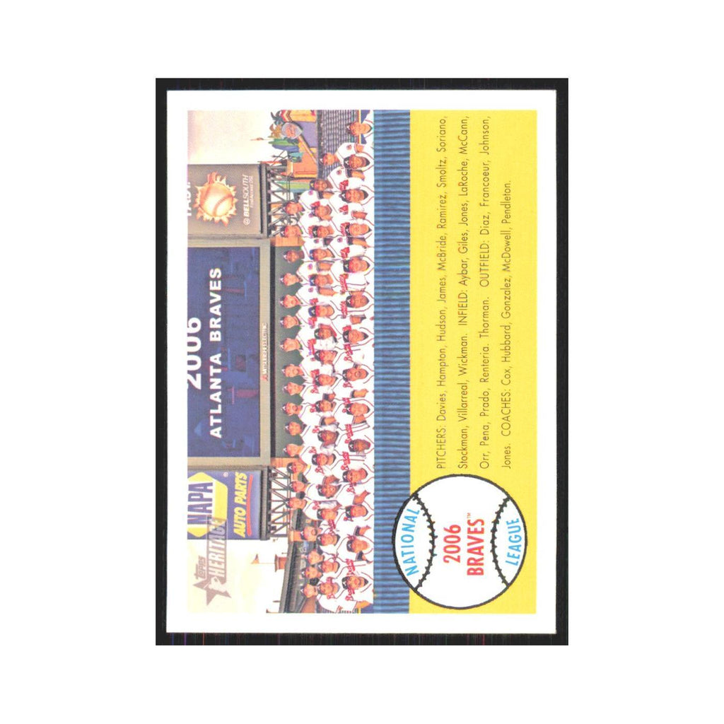 Atlanta Braves 2007 Topps Heritage #377 Atlanta Braves Baseball Card NM