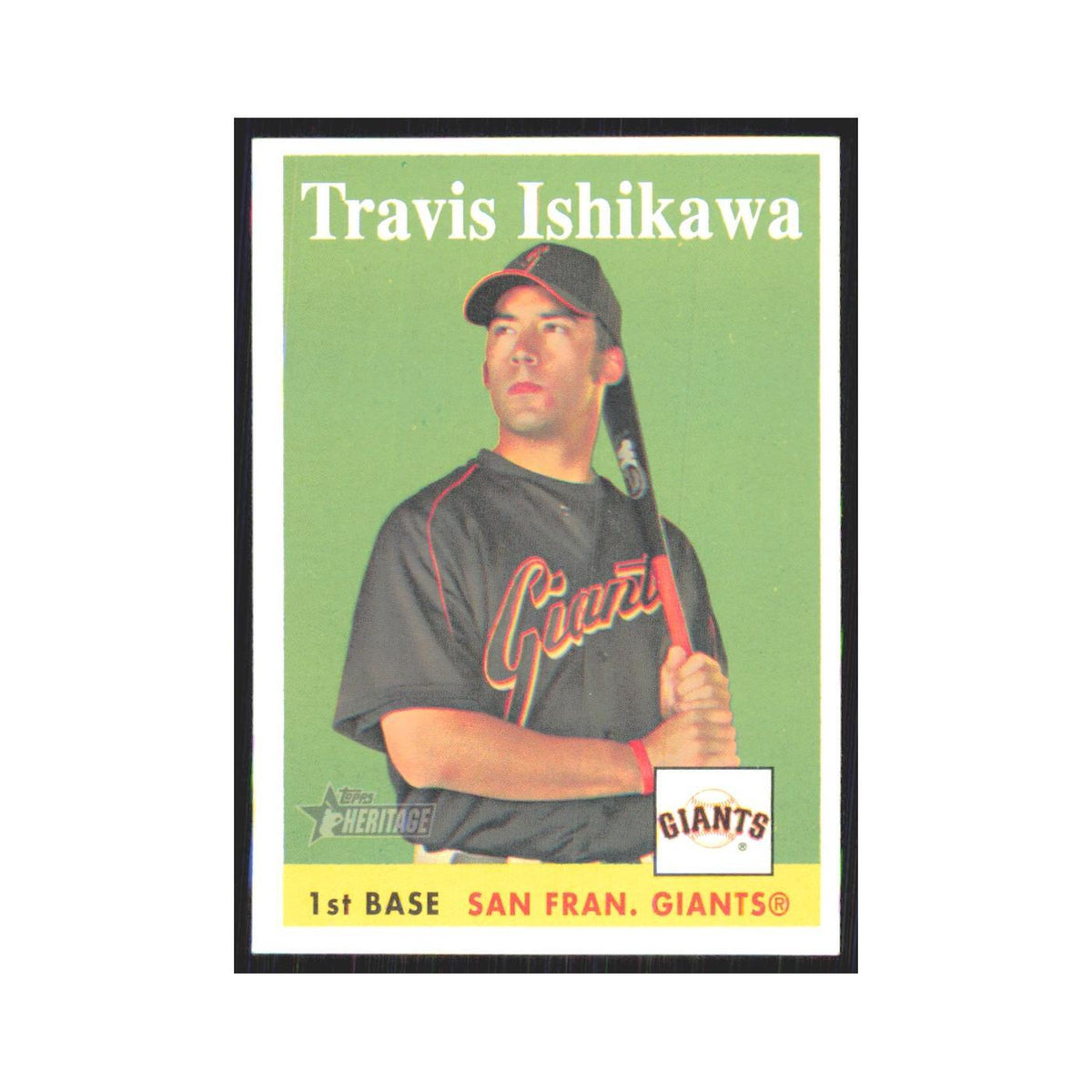 Travis Ishikawa 2007 Topps Heritage #468 San Francisco Giants Baseball Card NM