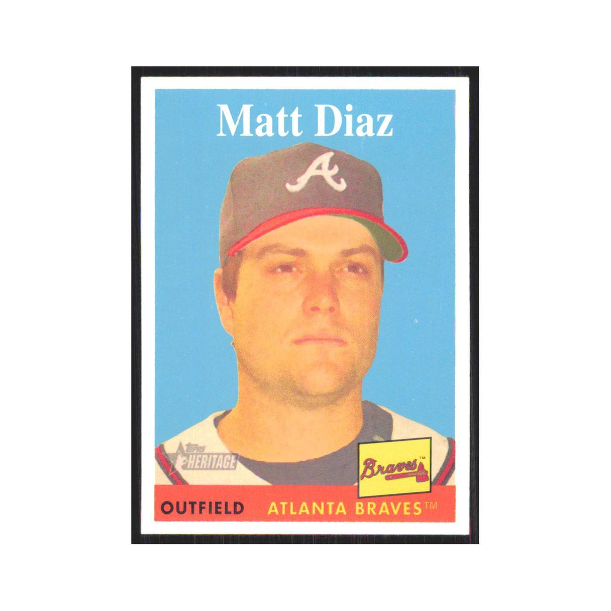 Matt Diaz 2007 Topps Heritage #355 Atlanta Braves Baseball Card NM