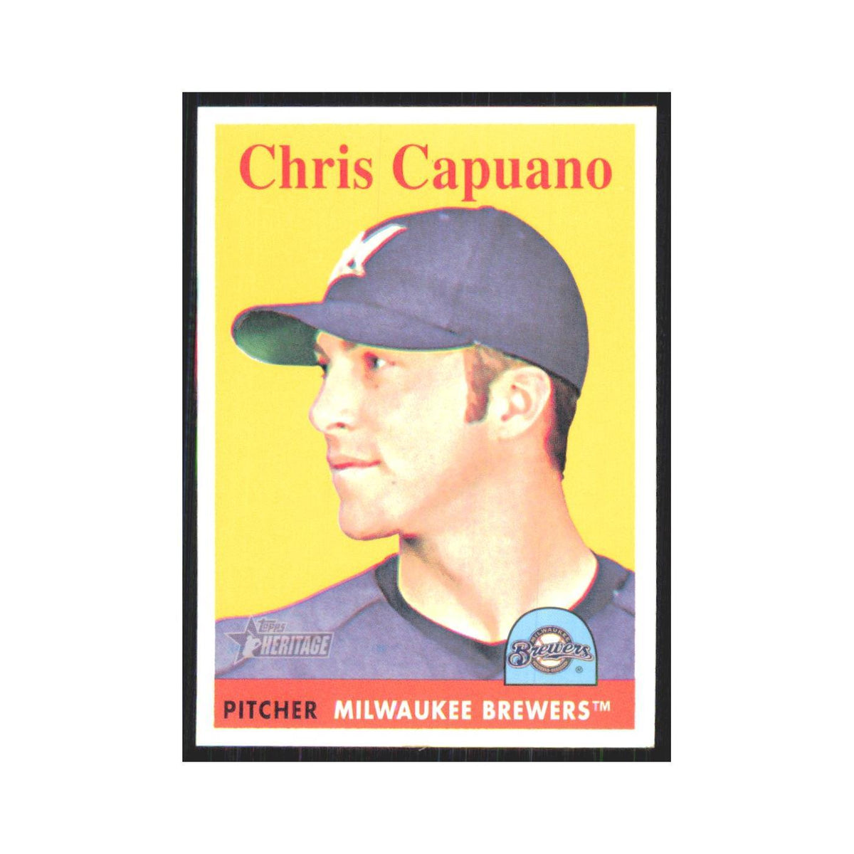 Chris Capuano 2007 Topps Heritage #421 Milwaukee Brewers Baseball Card NM