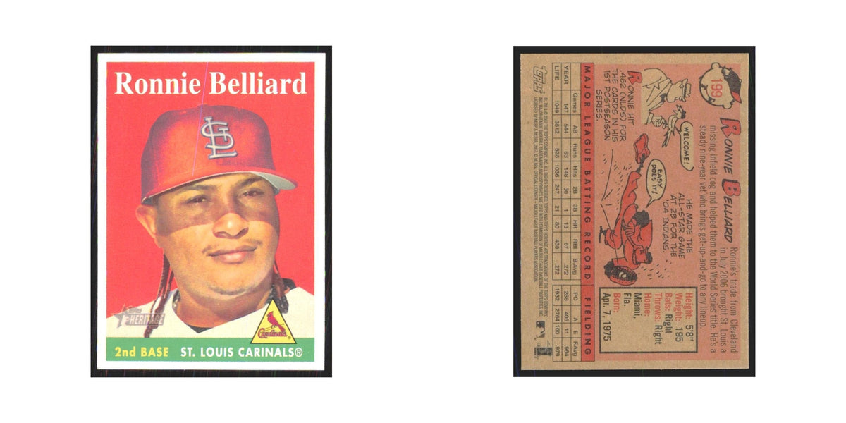 Ronnie Belliard 2007 Topps Heritage #199 St. Louis Cardinals Baseball Card NM