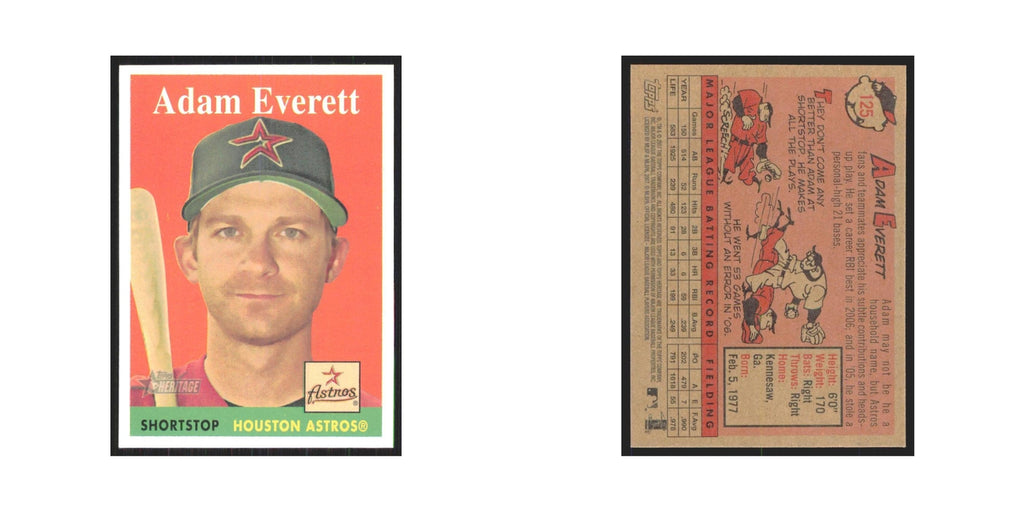 Adam Everett 2007 Topps Heritage #125 Houston Astros Baseball Card NM