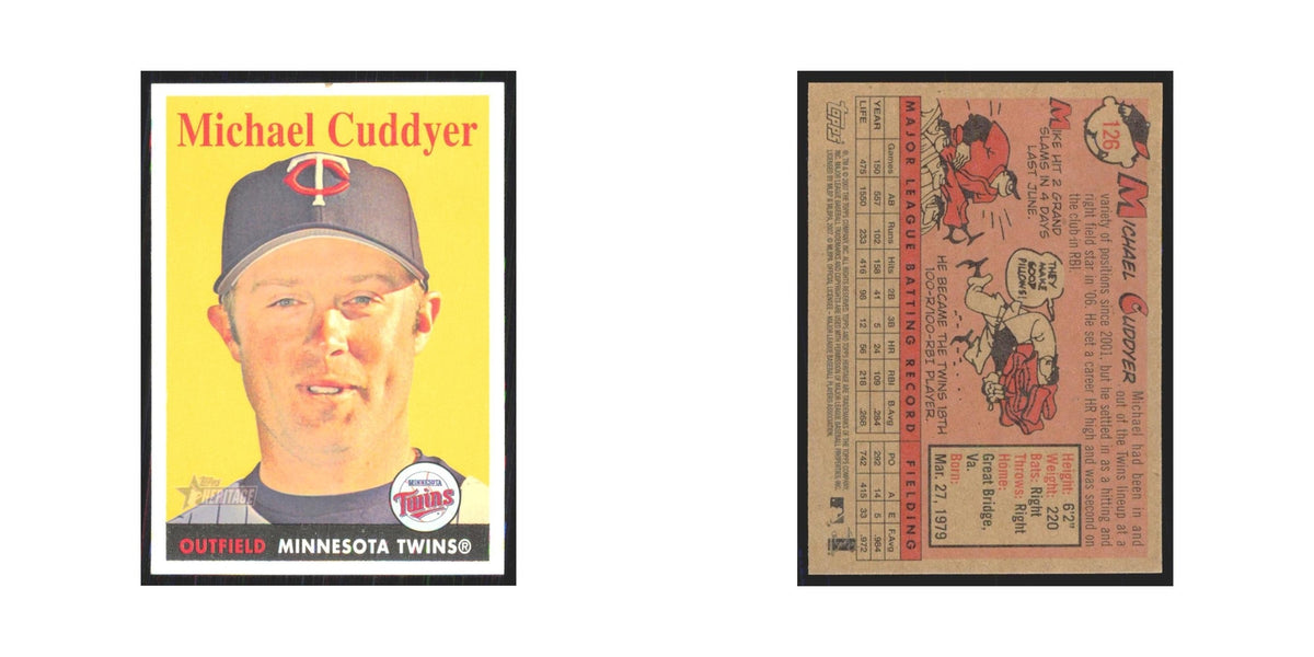 Michael Cuddyer 2007 Topps Heritage #126 Minnesota Twins Baseball Card NM