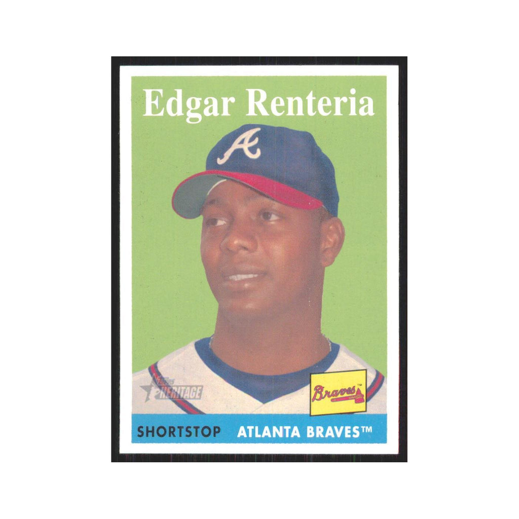 Edgar Renteria 2007 Topps Heritage #110 Atlanta Braves Baseball Card NM