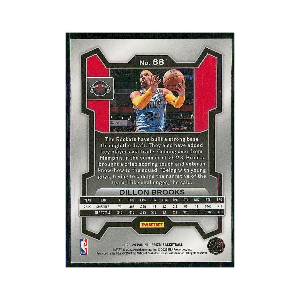2023 Panini Prizm Dillon Brooks Rockets #68
