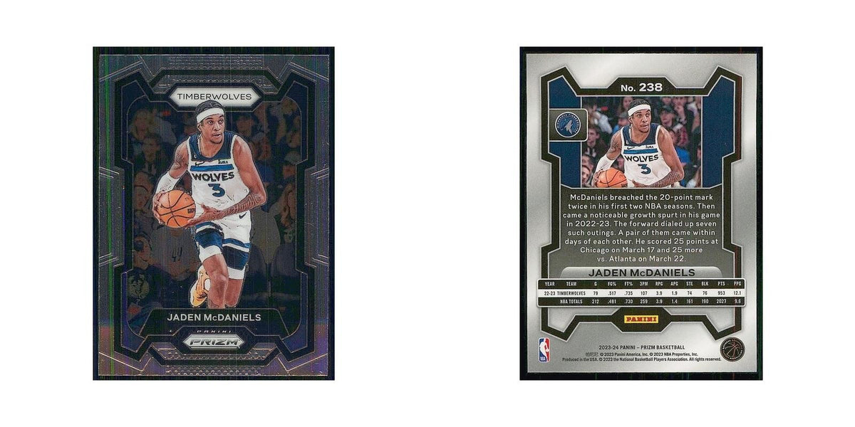 2023 Panini Prizm Jaden McDaniels Timberwolves #238
