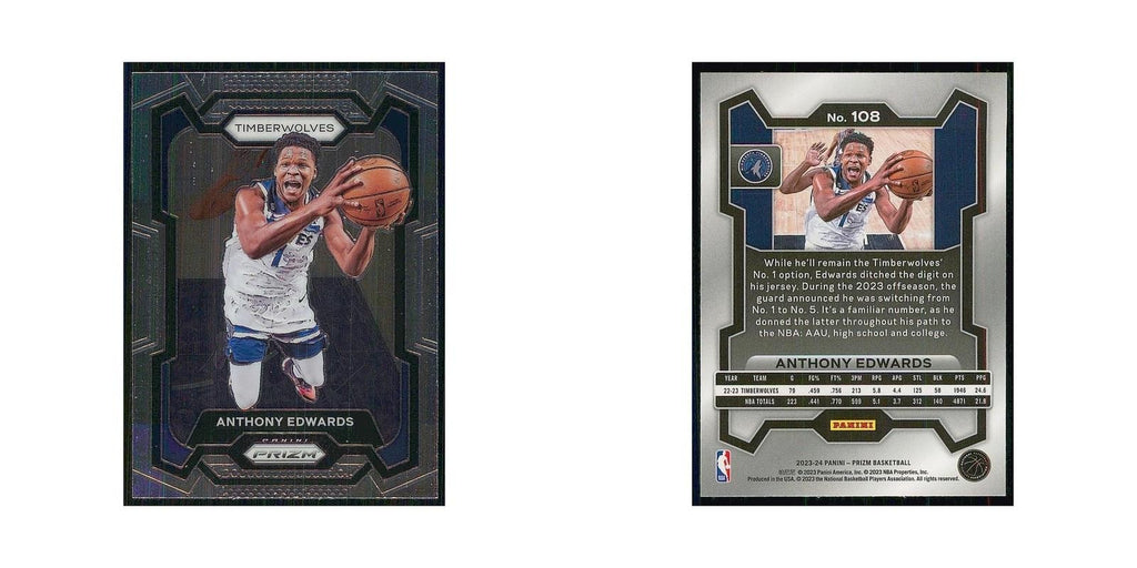 2023 Panini Prizm Anthony Edwards Timberwolves #108