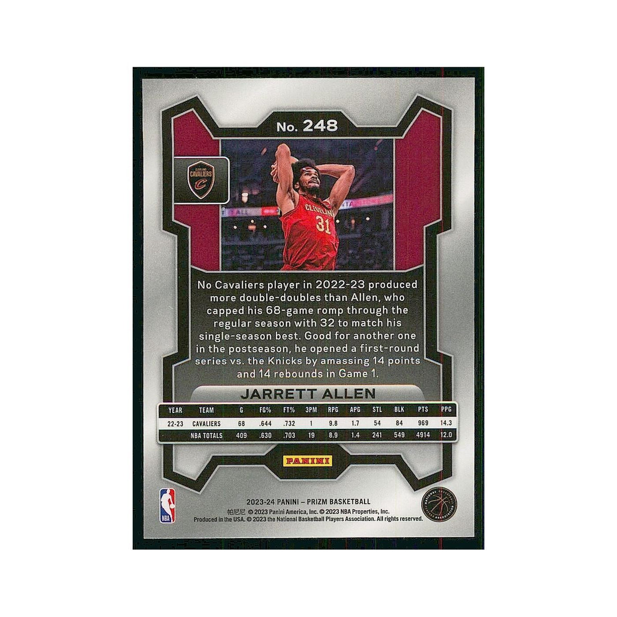 2023 Panini Prizm Jarrett Allen Cavaliers #248