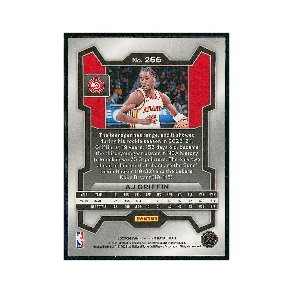 2023 Panini Prizm AJ Griffin Hawks #266