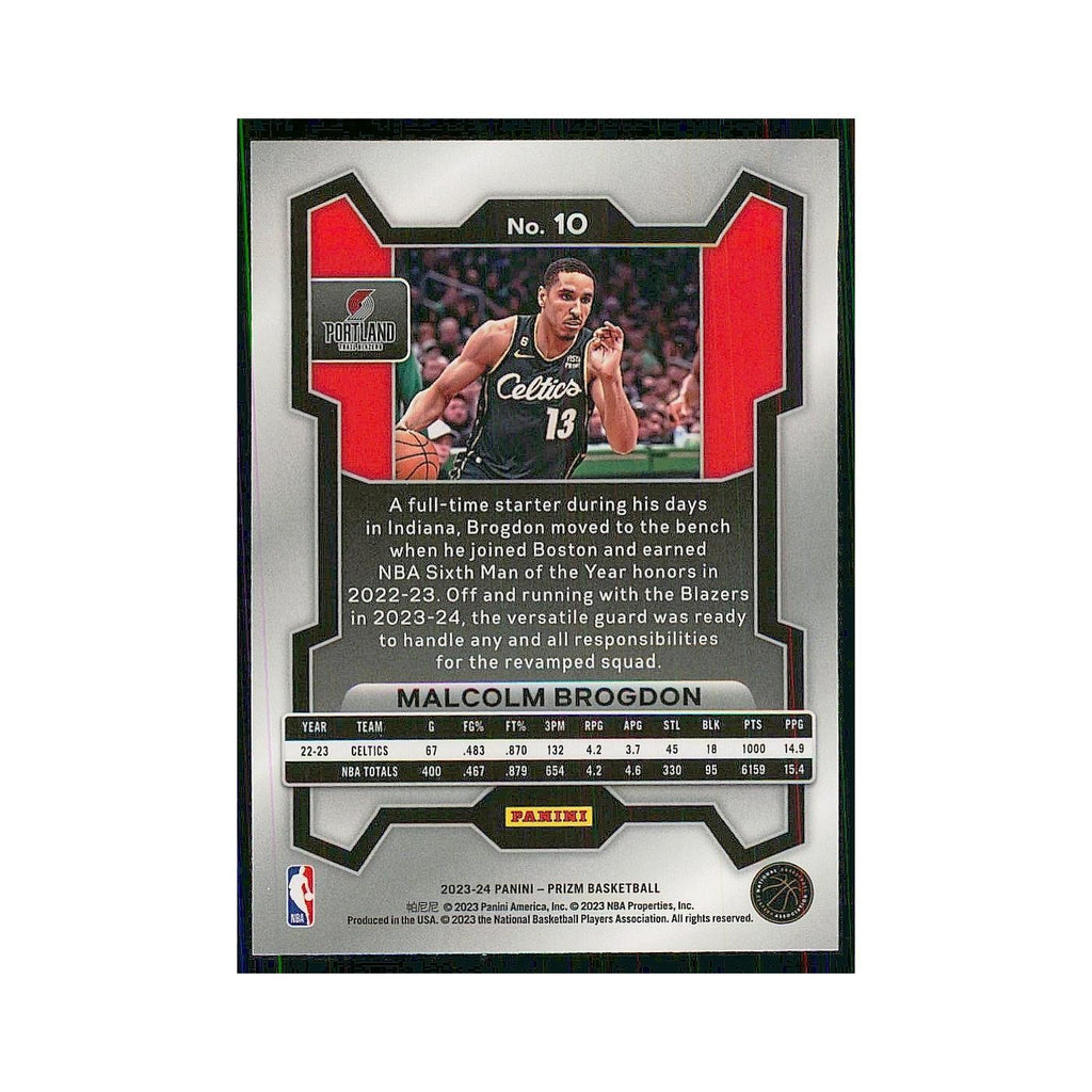 2023 Panini Prizm Malcolm Brogdon Blazers #10
