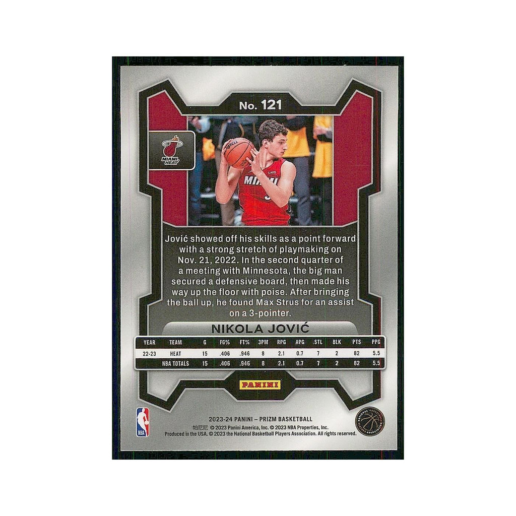 2023 Panini Prizm Nikola Jovic Heat #121