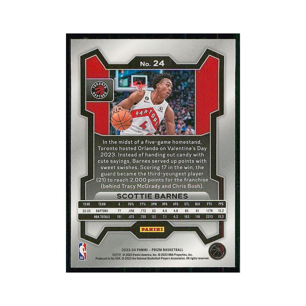 2023 Panini Prizm Scottie Barnes Raptors #24