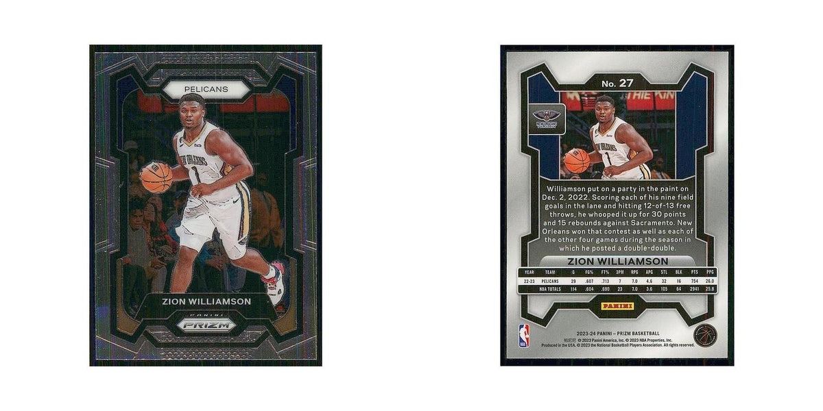 2023 Panini Prizm Zion Williamson Pelicans #27