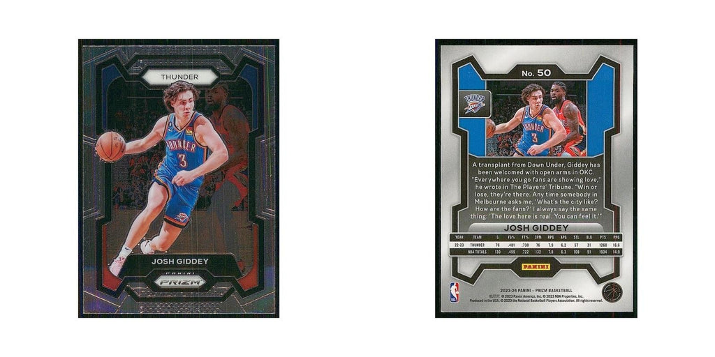 2023 Panini Prizm Josh Giddey Thunder #50