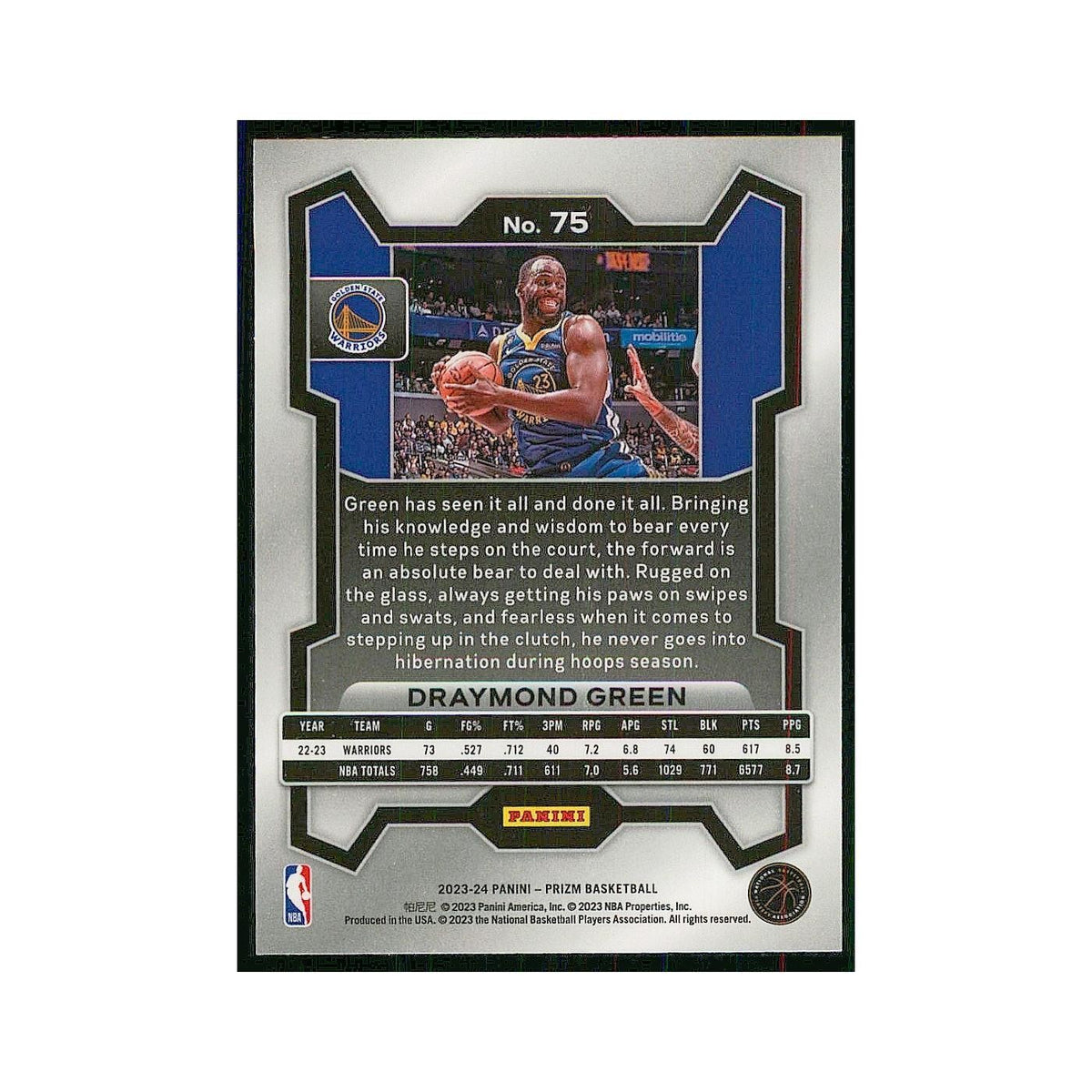 2023 Panini Prizm Draymond Green Golden State Warriors #75