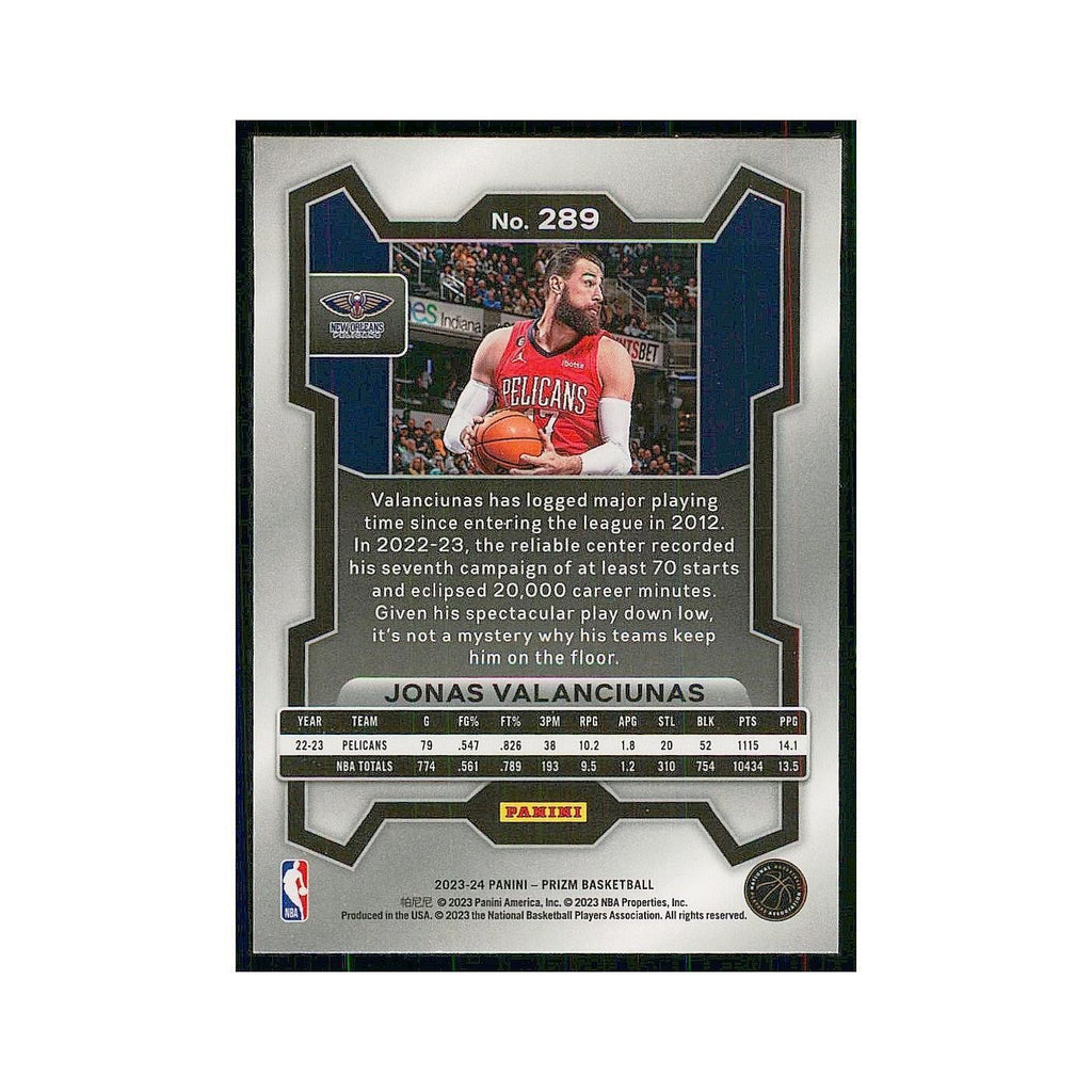 2023 Panini Prizm Jonas Valanciunas Pelicans #289