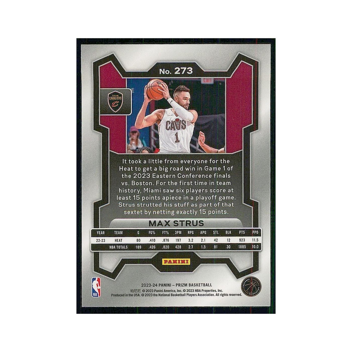 2023 Panini Prizm Max Strus Cavaliers #273