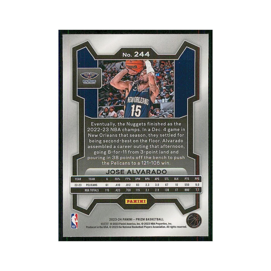 2023 Panini Prizm Jose Alvarado Pelicans #244