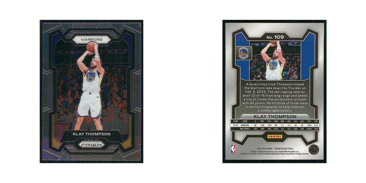 2023 Panini Prizm Klay Thompson Golden State Warriors #109