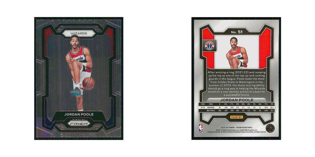 2023 Panini Prizm Jordan Poole Wizards #51